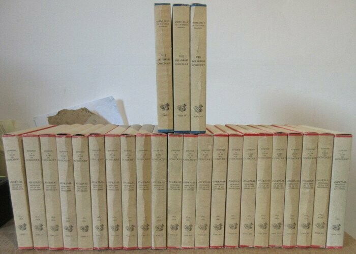 GONCOURT, Edmond et Jules de & André BILLY. Journal : Mémoires de la Vie Littéraire : Tomes I à XXII ( 1851-1896 ) & Vie des Frères Goncourt : Tomes I à III [Complet des 25 volumes]