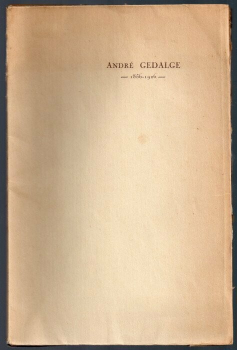 André GEDALGE : 1856 - 1926