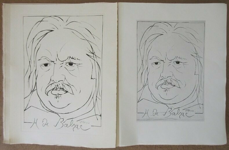 PONCEAU, Amédée. Paysages et Destins Balzaciens : Préface de Robert Kemp - Burins de Hélène de Beauvoir et Pierre-Yves Trémois - Illustrations de l'époque