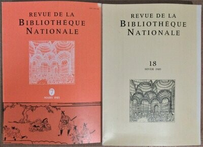 GOURDON, Alain & André MIQUEL & Laure BEAUMONT & Yves PEYRE &c... Revue de la Bibliothèque Nationale : Lot de 12 numéros : Années 1983 - 1984 - 1985 soit 3e , 4e et 5e années complètes du n°7 au n°18