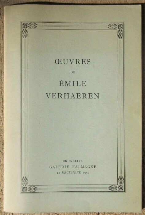 SIMONSON, Raoul. Oeuvres de Emile Verhaeren : Provenant de la Bibliothèque Albert Dumont