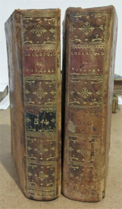 BERENGER, [ Jean-Pierre ]. Collection de Tous les Voyages faits Autour du Monde par les différentes Nations de l'Europe : Rédigée par Bérenger ; avec Figures : T. III & IV + T. V & VI reliés en 2 Vol.