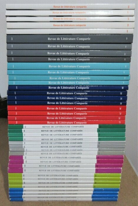 VOISINE, Jacques & Pierre BRUNEL (dirs.). Revue de Littérature Comparée : 41 numéros [sur 42] de Janvier 1991 à Juin 2001