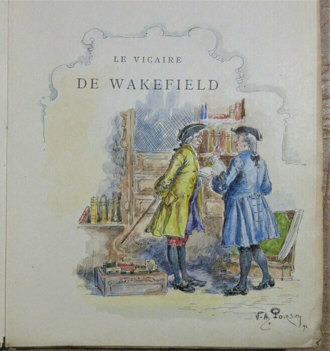 GOLDSMITH, Oliver. Le Vicaire de Wakefield : traduction nouvelle et complète de B.-H. Gausseron  [ illustrations couleurs de​ Victor-Armand Poirson ​]