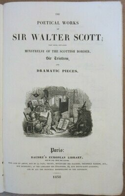 SCOTT, Walter. The Poetical Works of Sir Walter Scott - Including the two series with all the notes and illustrations in one volume :