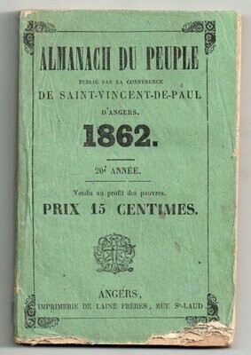 Almanach du Peuple publié par la conférence de Saint-Vincent-de-Paul d'Angers : 1862 - 20e année