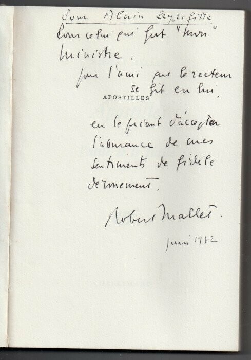 MALLET, Robert. Apostilles ou l'utile et le futile