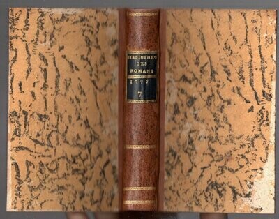 PAULMY Marquis de & TRESSAN Comte de (eds.). Bibliothèque Universelle des Romans : Octobre 1777 (1 & 2)