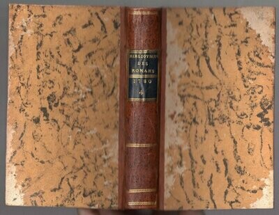 TRESSAN Comte de (ed.). Bibliothèque Universelle des Romans : Mai 1780 & Juin 1780