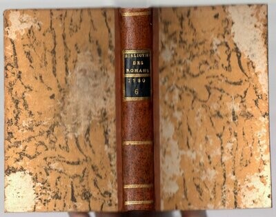 TRESSAN Comte de (ed.). Bibliothèque Universelle des Romans : Août 1780 & Septembre 1780