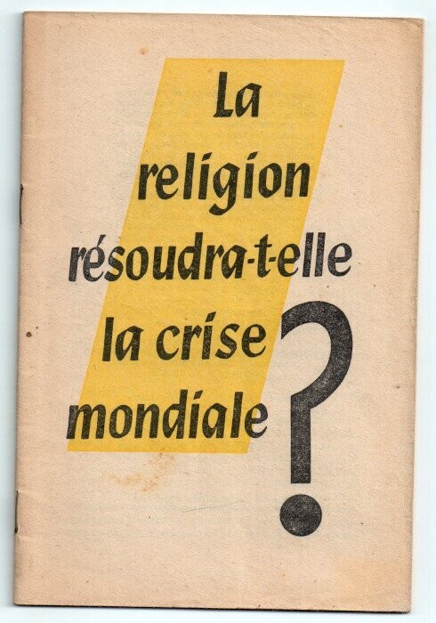 La religion résoudra-t-elle la crise mondiale ?