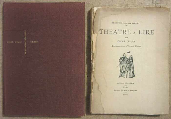 WILDE, Oscar. LOT : Salomé avec des illustrations au pochoir d'après des gouaches de Derain + Théâtre à Lire - Trad. de C. Georges-Bazile avec des Illustrations d'André Utter artiste-peintre WILDE, Oscar. LOT : Salomé avec des illustrations au pochoir d'après des gouaches de Derain + Théâtre à Lire - Trad. de C. Georges-Bazile avec des Illustrations d'André Utter artiste-peintre