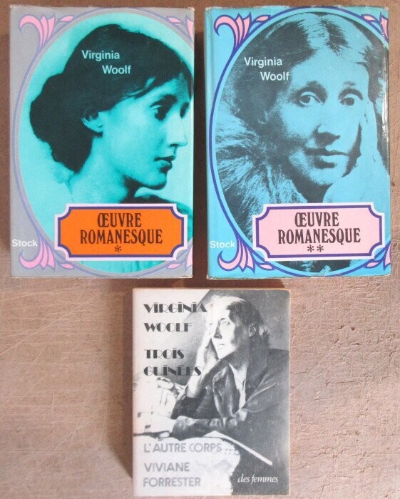WOOLF, Virginia. Oeuvre Romanesque : T.I. La Chambre de Jacob - Mrs Dalloway - La Promenade au Phare & T.II. Orlando - Les Vagues - Entre les Actes [Joint] Trois Guinées