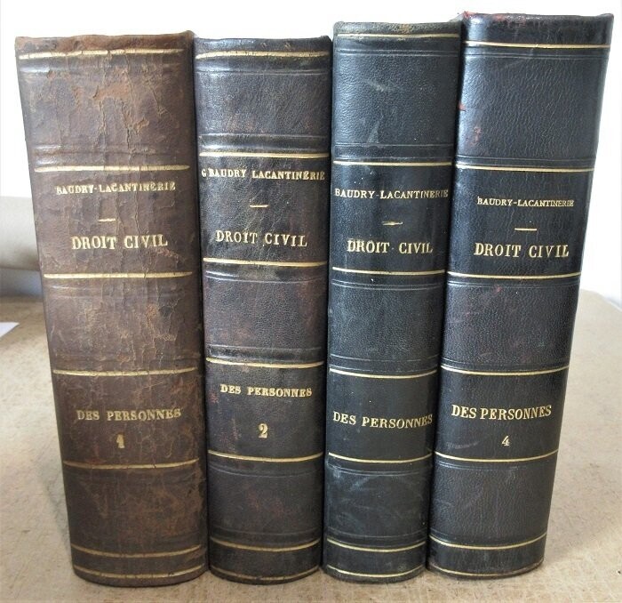 ​BAUDRY-LACANTINERIE, Gabriel & M. HOUQUES-FOURCADE & M. CHAUVEAU & G. CHENEAUX & Ph. BONNECARRERE. Traité Théorique et Pratique de Droit Civil : Des Personnes : Tomes I à IV