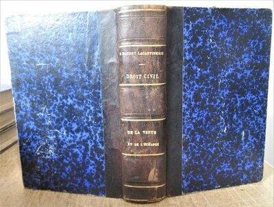 ​BAUDRY-LACANTINERIE, Gabriel & Léo SAIGNAT. Traité Théorique et Pratique de Droit Civil : De la Vente et de l'Echange