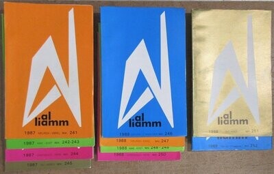 ​HUON, Ronan (ed.). Al Liamm : du n°241 au 252 soit 12 numéros en 10 volumes de 1987 à 1989