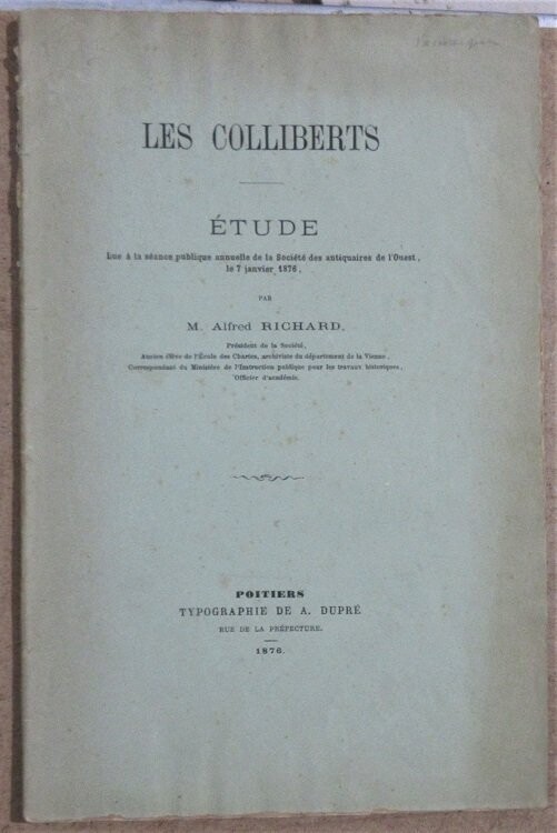 ​RICHARD, Alfred. Les Colliberts : Etude
