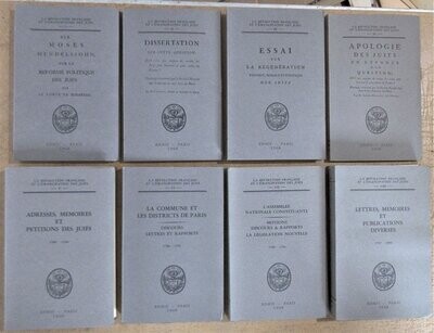 MIRABEAU, Comte de & Abbé GREGOIRE & THIERY & ZALKIND-HOURWITZ & I.B. BING & Jacques GODARD & Beer-Isaac BEER &c... La Révolution Française et l'Emancipation des Juifs
Complet des 8 Volumes MIRABEAU, Comte de & Abbé GREGOIRE & THIERY & ZALKIND-HOURWITZ & I.B. BING & Jacques GODARD & Beer-Isaac BEER &c... La Révolution Française et l'Emancipation des Juifs
Complet des 8 Volumes