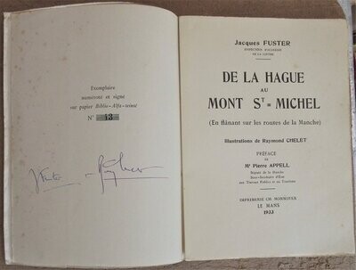 ​FUSTER, Jacques. De La Hague au Mont Saint-Michel : Illustrations de Raymond Chelet