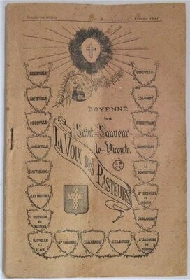 ​JORET, G. (ed.). La Voix des Pasteurs - Bulletin Interparoissial du Doyenné de Saint-Sauveur-le-Vicomte : Deuxième année n°2 Février 1911