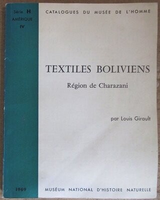 ​GIRAULT, Louis. Textiles Boliviens Région de Charazani