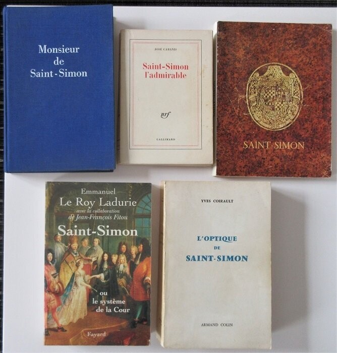 COIRAULT, Yves [ Joint : LE ROY LADURIE, E. & J-F. FITOU + CABANIS, J. + POGNON, E. & M. PASTOUREAU + POISSON, G. ] . L'Optique de Saint-Simon [Joint 4 autres livres sur Saint-Simon]