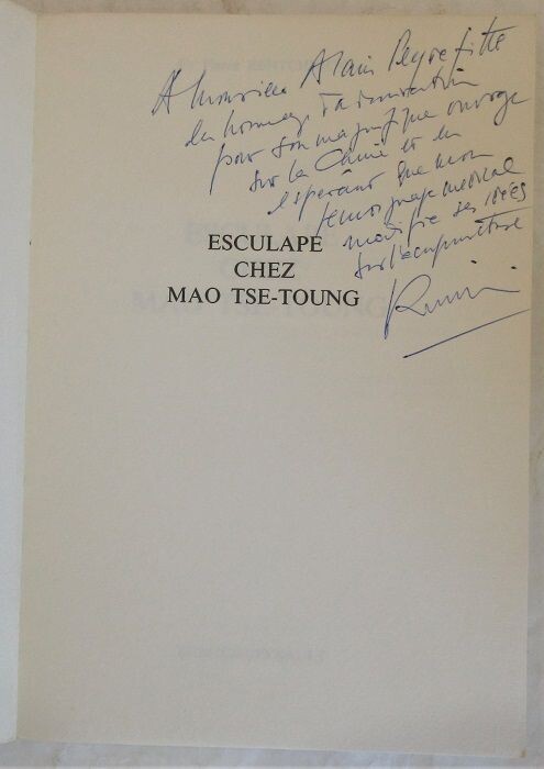 ​RENTCHNICK, Pierre. Esculape chez Mao Tse-Toung