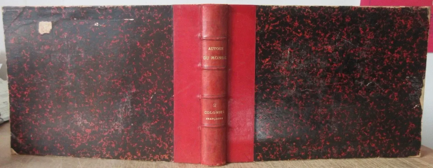 Autour du Monde : Aquarelles - Souvenirs - Voyages : 26 fascicules reliés par thème en un volume titré au dos