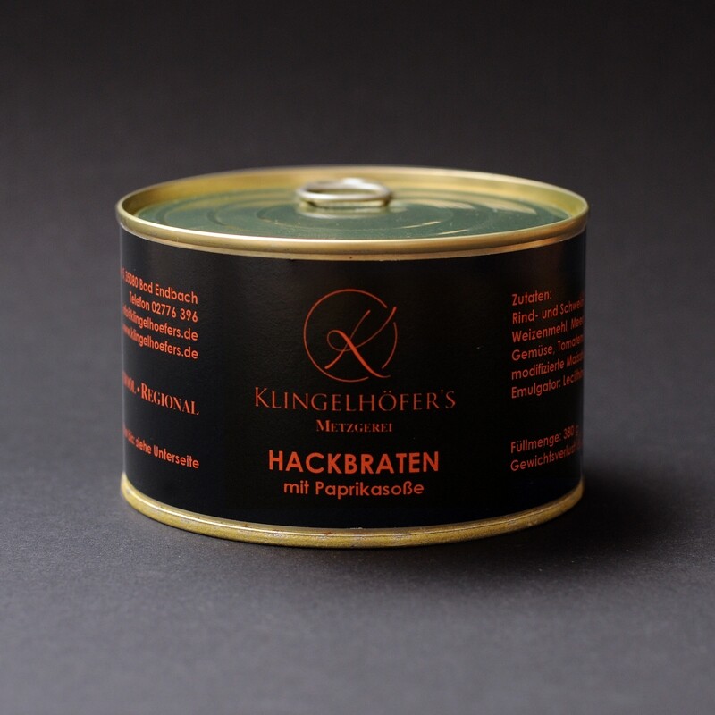 Hackbraten mit Paprikasoße