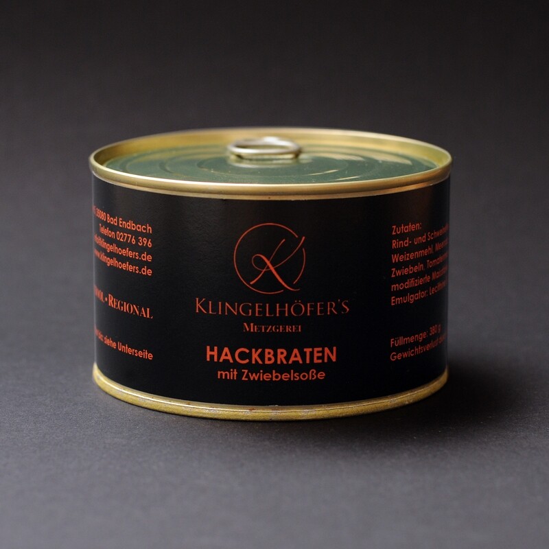 Hackbraten mit Zwiebelsoße