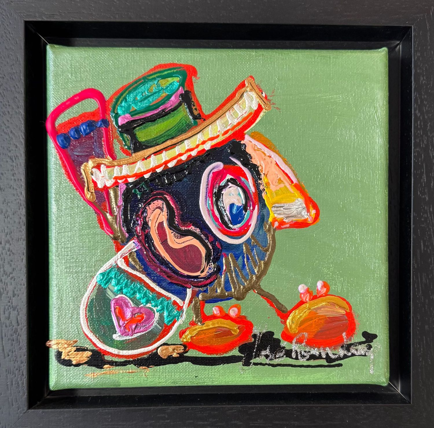 Bird with bag