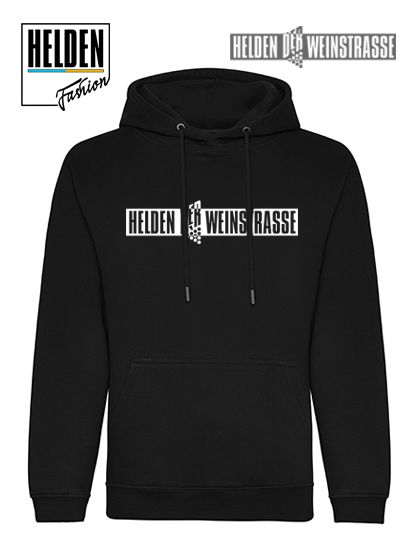 Helden der Weinstrasse Schriftzug Hoodie, schwarz