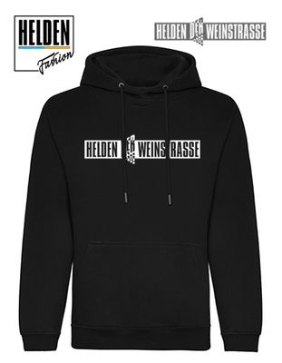 Helden der Weinstrasse Schriftzug Hoodie, schwarz Helden der Weinstrasse Schriftzug Hoodie, schwarz