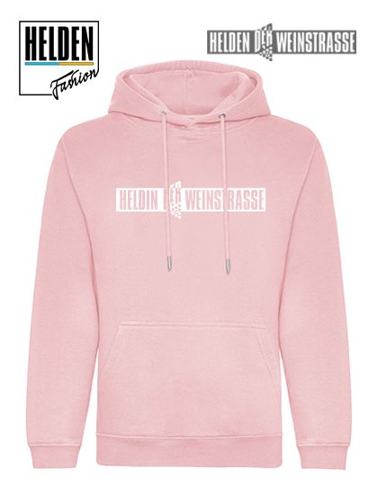 Heldin Schriftzug Organic Hoodie, pink Heldin Schriftzug Organic Hoodie, pink