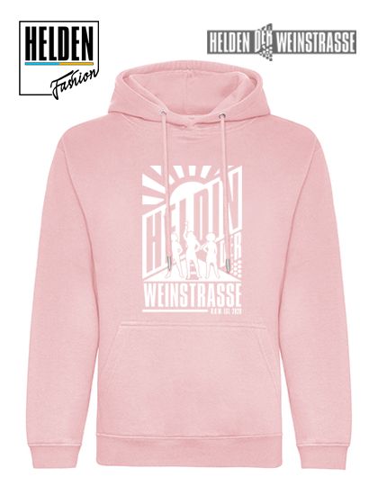 Heldin Logo Organic Hoodie, pink Heldin Logo Organic Hoodie, pink