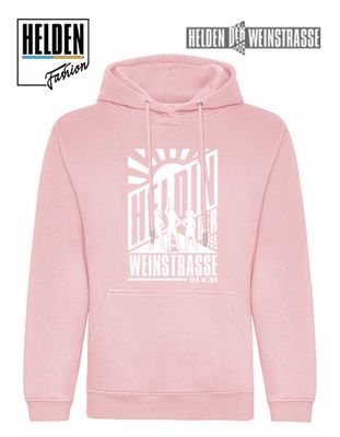 Heldin Logo Organic Hoodie, pink Heldin Logo Organic Hoodie, pink