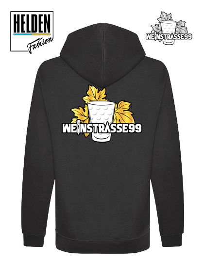 Organic Hoodie Weinstrasse 99, schwarz Organic Hoodie Weinstrasse 99, schwarz
