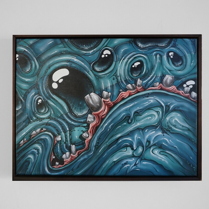 „TheMuppedFace“ – unique framed canvas