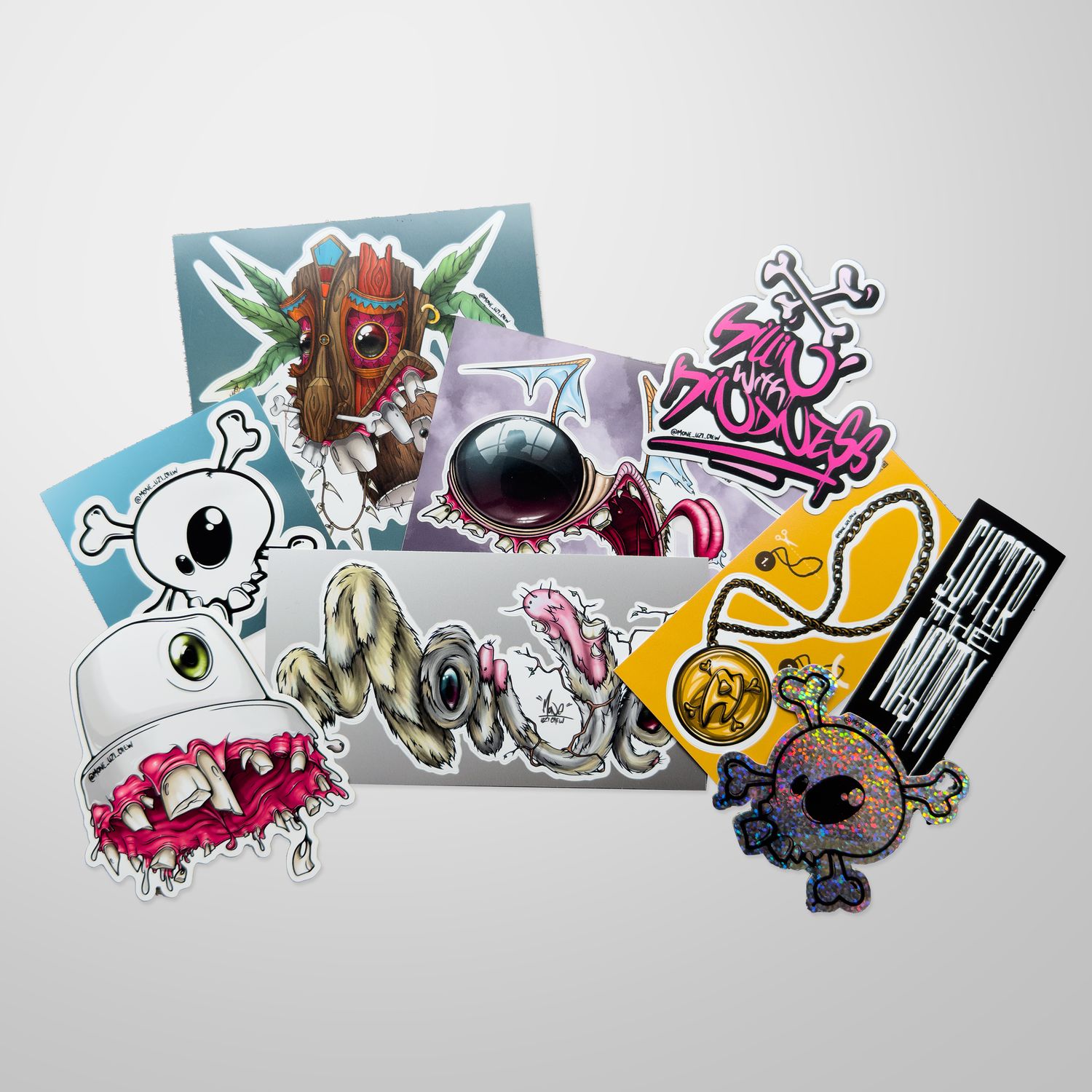 &quot;StickyTeeth #3“ – new premium limited sticker collection, various color combination, 9 pieces