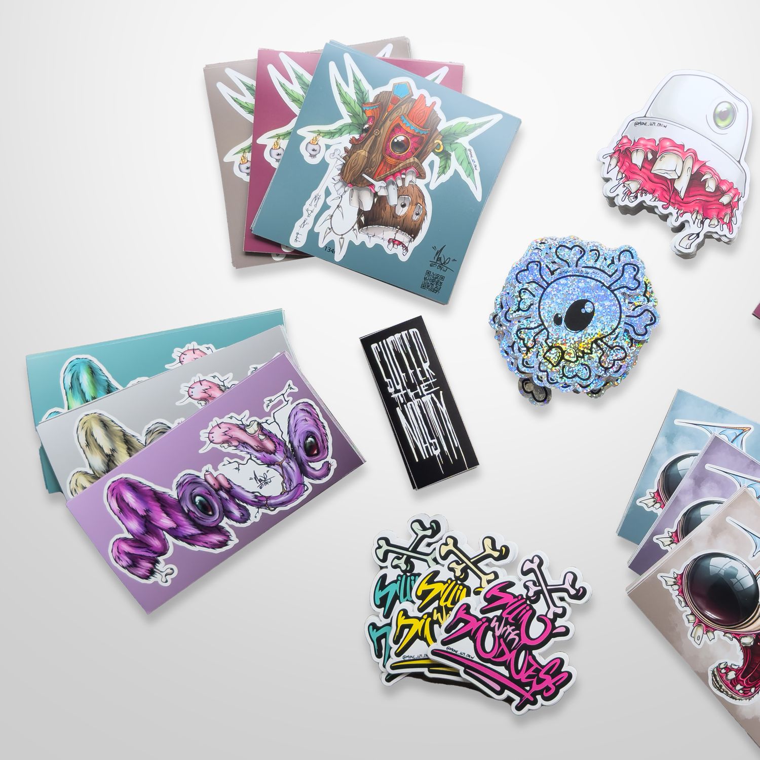 &quot;StickyTeeth #3“ – new premium limited sticker collection, various color combination, 9 pieces