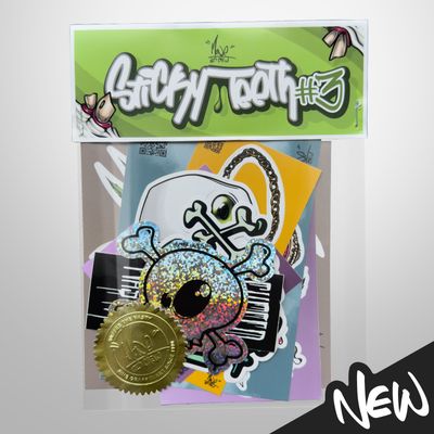 &quot;StickyTeeth #3“ – new premium limited sticker collection, various color combination, 9 pieces