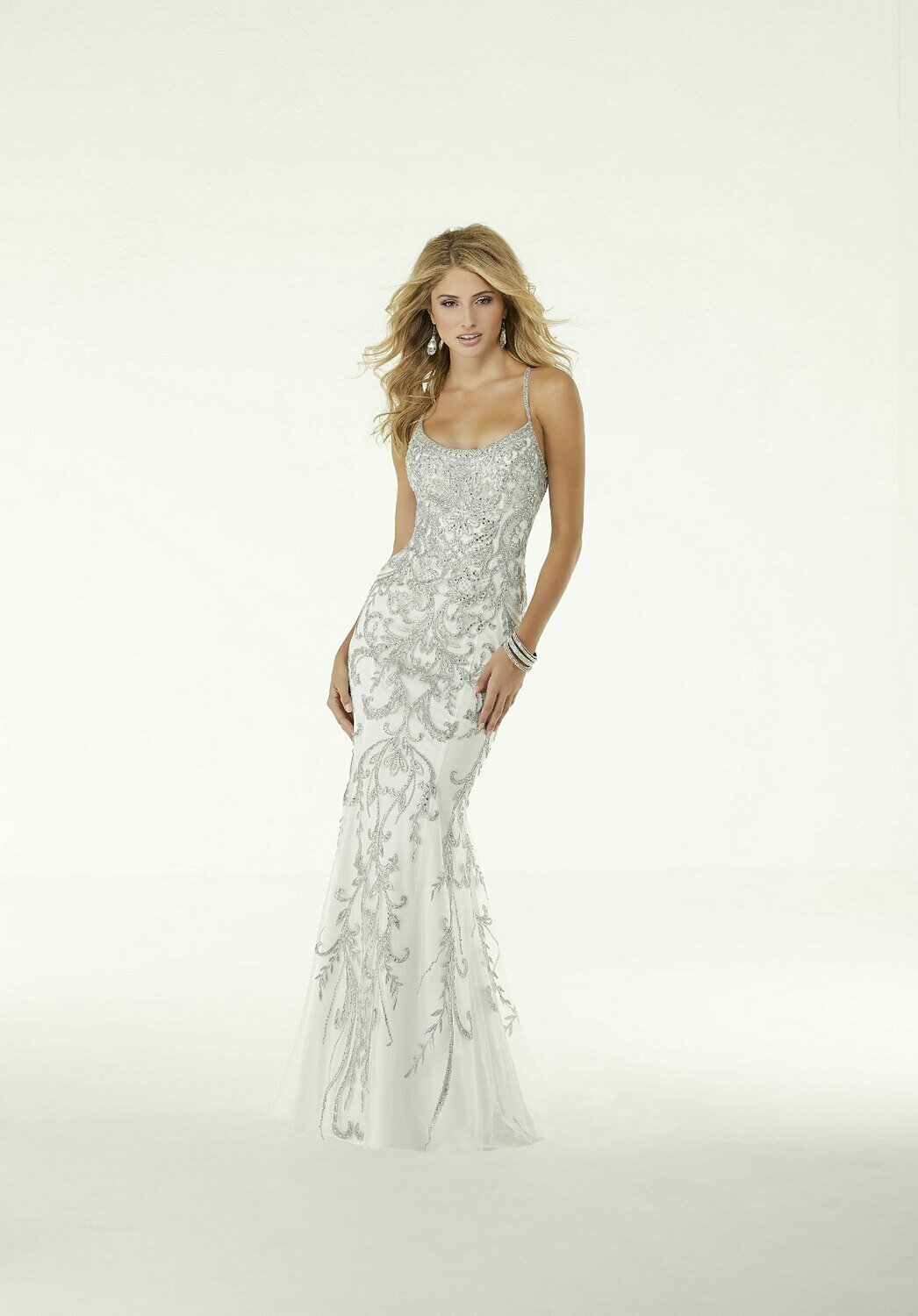 white and silver prom