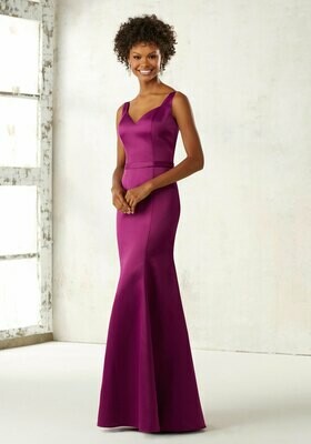 Fitted Satin Bridesmaid Dress