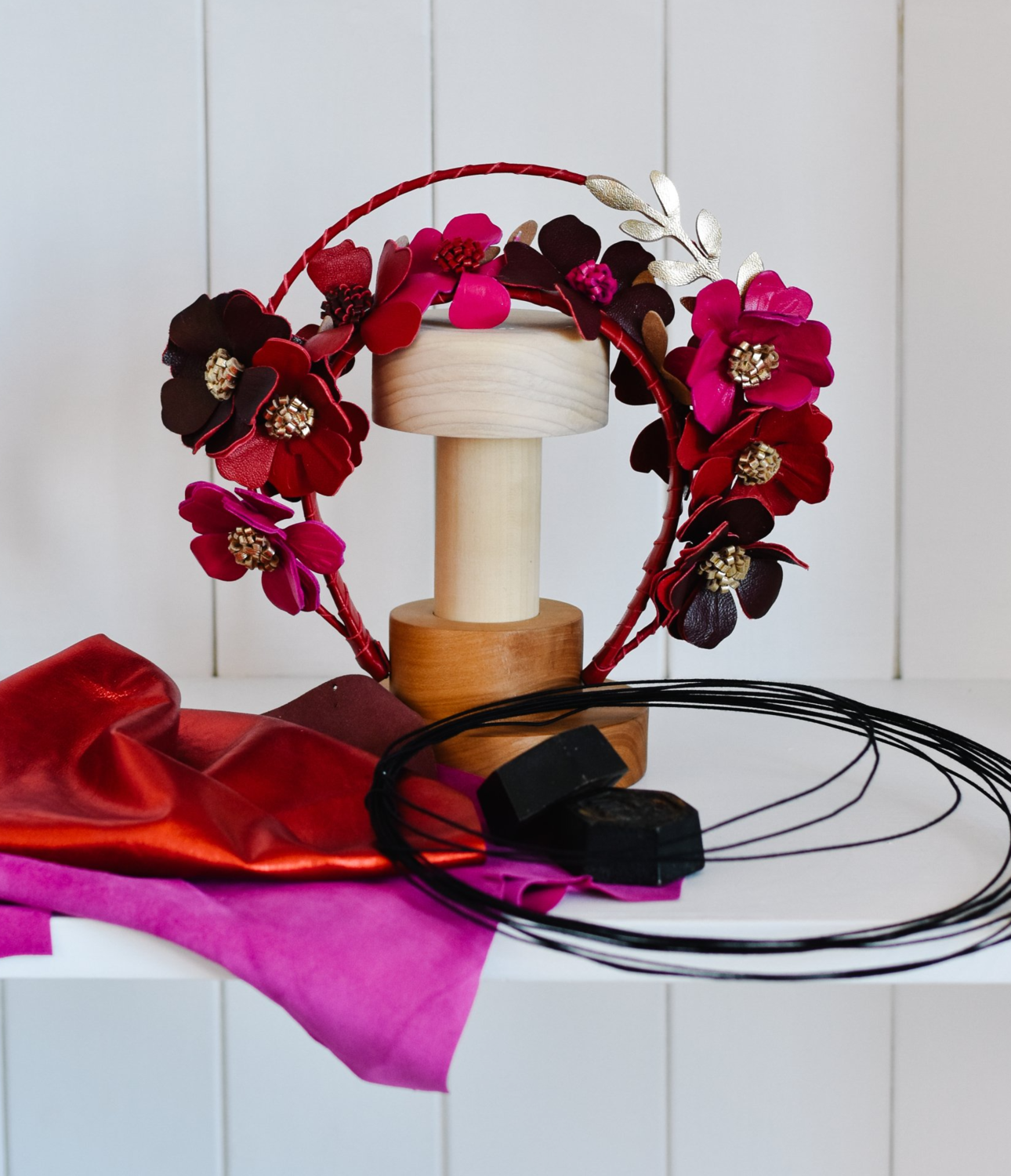 Leather Flower and Wire Millinery course