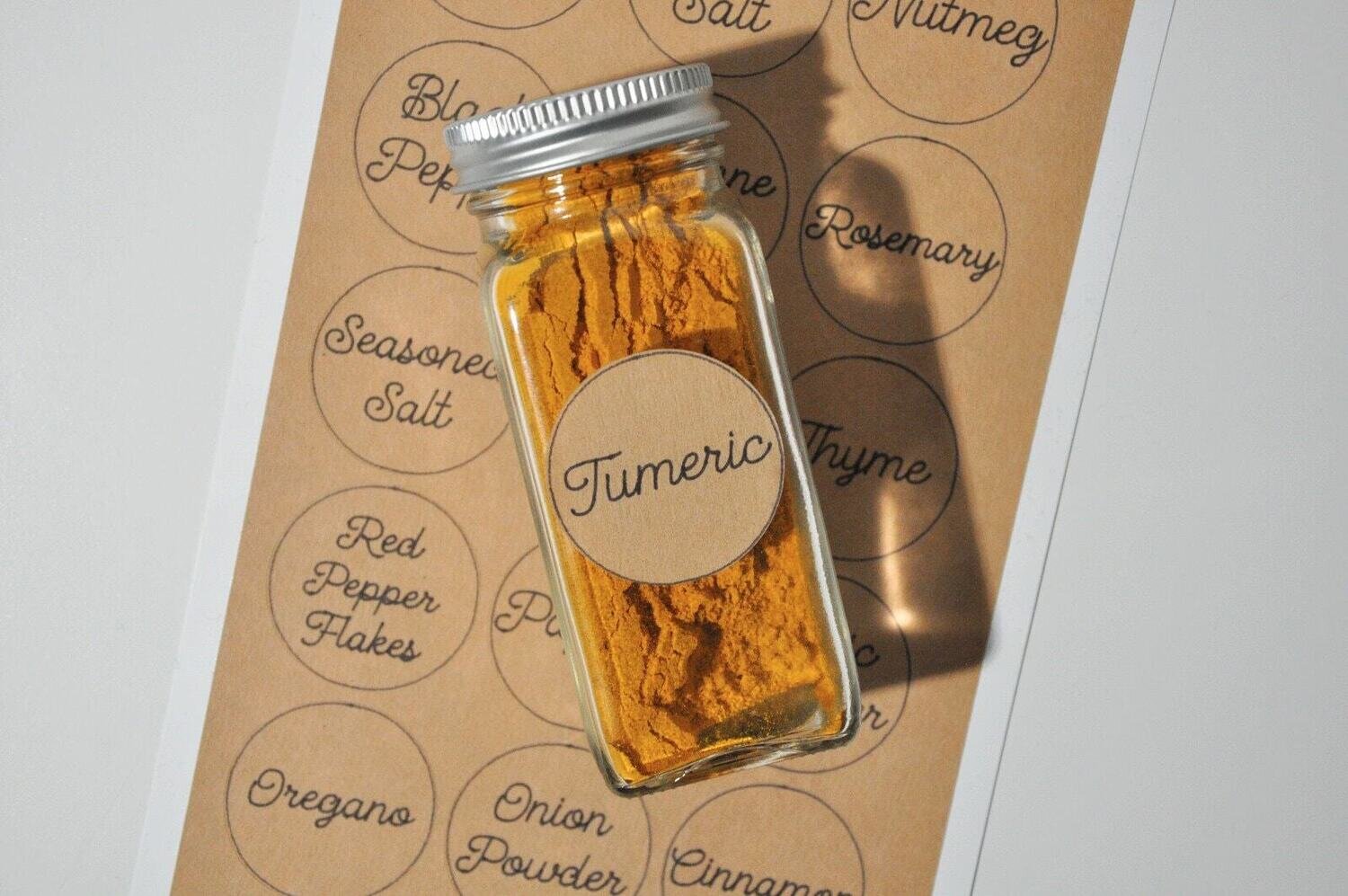 Rustic Circle Spice Labels