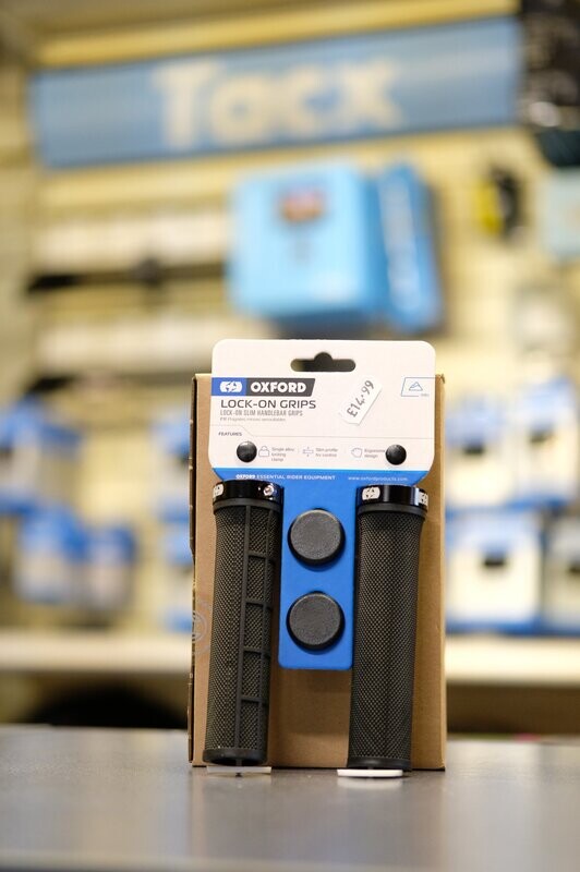 Oxford Lock On Slim Grips Black