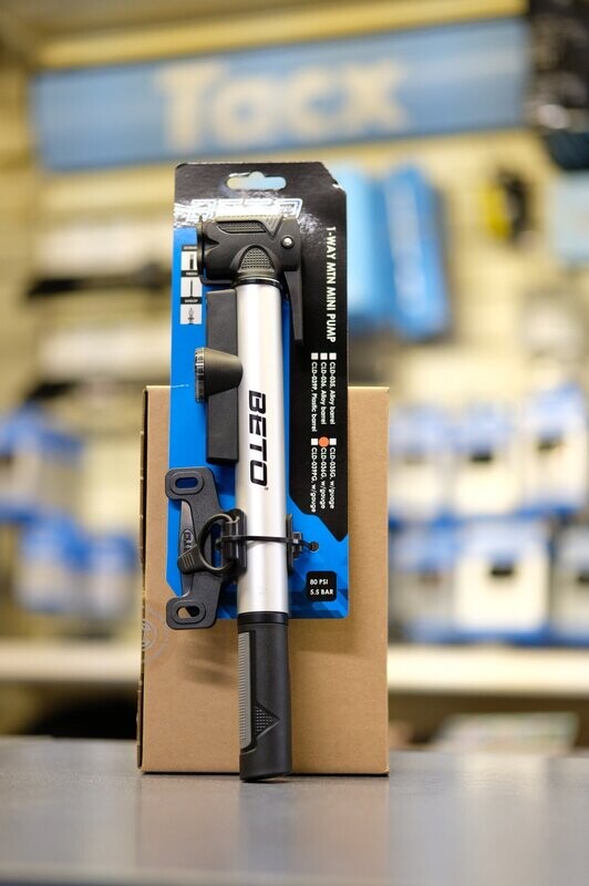 Beto 1-Way Alloy MTB Pump w/Gauge
