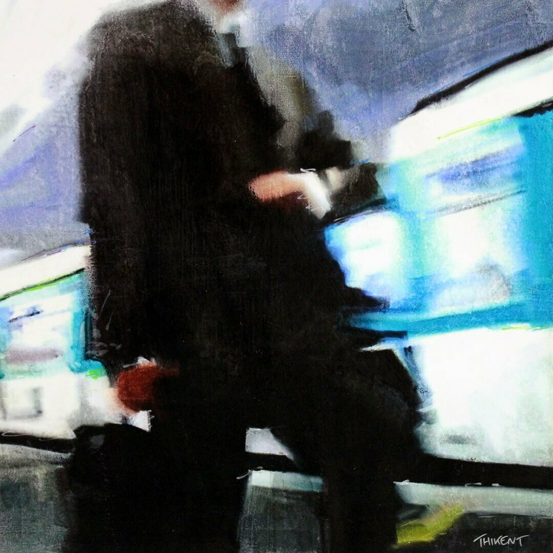 Paris, métro, business man