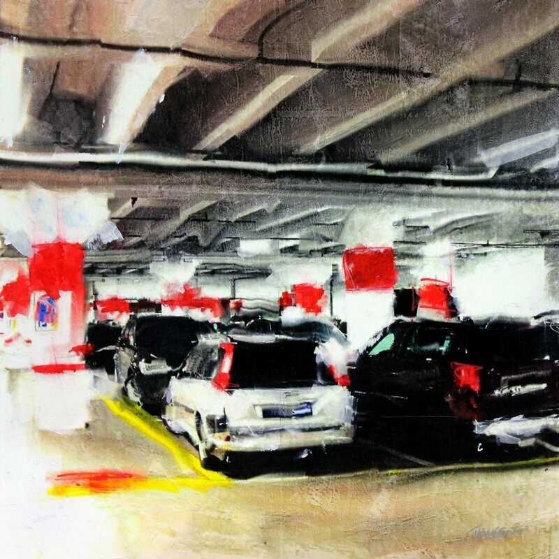 Côme, parking de supermarché