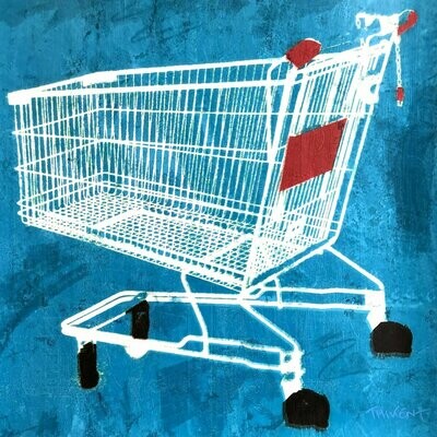 Shopping cart, blue